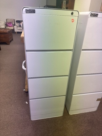 Excalibre 4 Drawer White Filing Cabinet