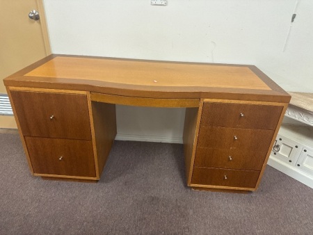 Modern Style Wooden Office desk with 2 Filing Drawers & 4 Storage Drawers