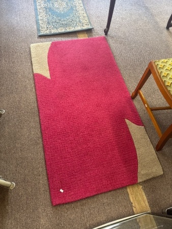 Modern Pink & Taupe Floor Rug