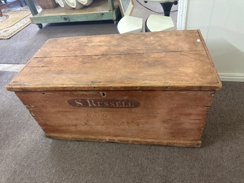 Large Wooden Storage Trunk