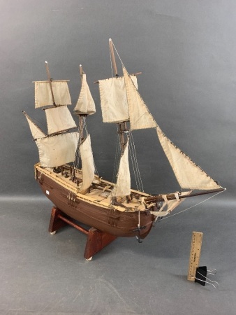 Vintage Hand Made Balsa Model of the Endeavour