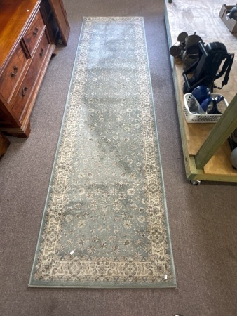 Mint Floral Hall Runner Turkish