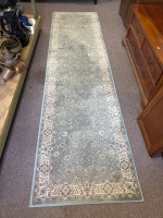 Mint Floral Hall Runner Turkish - 2