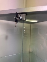 Glass Corner Display Unit with Lights and Lockable w. Key - 4