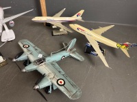 6 Various Model Airplanes - Virgin, Malaysia, Qatar, Garuda, British Airways - 3