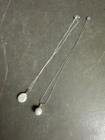 2 Faux Pearl Necklaces