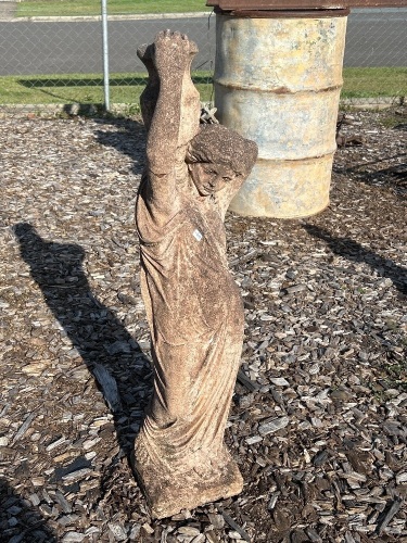 Concrete Lady with Urn Statue