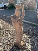 Concrete Lady with Urn Statue - 2