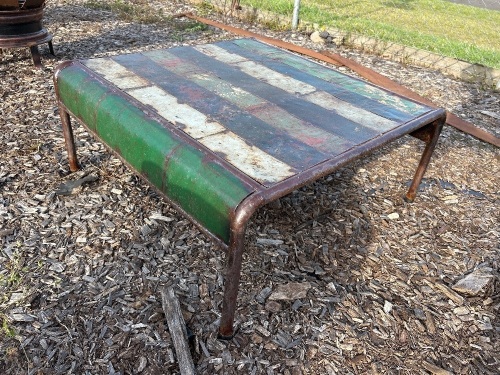 Low Table made from Recycled Metal