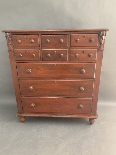 AntiqueÂ  8 Drawer Cedar Tallboy c1890