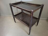 Silky Oak Drink Trolley - On Casters - 2