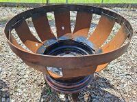 Handmade Fire Pit on Tire Rims with Legs - Made by Ted Moran