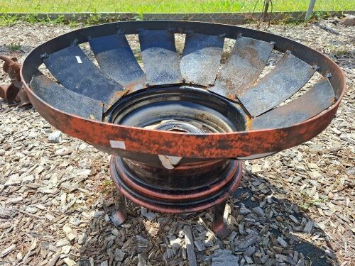 Handmade Fire Pit on Tire Rims with Legs - Made by Ted Moran