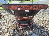 Handmade Fire Pit on Tire Rims with Legs - Made by Ted Moran - 2