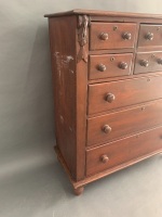 AntiqueÂ  8 Drawer Cedar Tallboy c1890 - 3