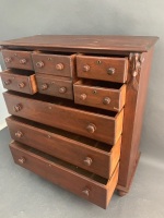 AntiqueÂ  8 Drawer Cedar Tallboy c1890 - 4