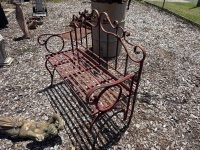 Ornate Metal Folding Garden Bench  - 3