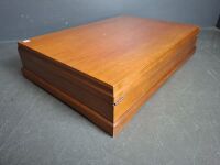 1950s Polished Cedar Coloured Jewellery Case - 3