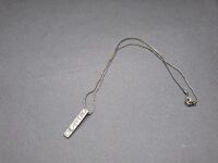 Elegant Silver-Tone Pendant with 5 Diamanté Bar Drop - 2