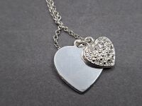 Superb Pierre Cardin Silver-Tone Twin Heart Pendant - 3