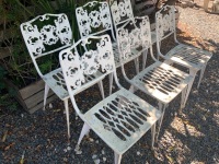 Set of 6 Vintage Cast Alloy Garden Chairs - 3