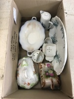 Box Lot of Victorian China