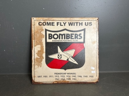 Metal Sign - Essendon FootBall Club the Boomers - Come Fly With Us