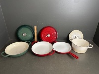 4x Crofton Lot of Coloured Pots and Pans