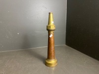 Brass Fire Nozzle and Set of Metal Firedogs - 4