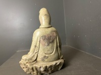 Heavy Stone Etched Asian Statue - 5