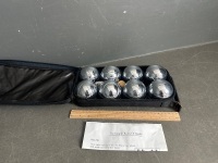 A Set of Boules - Includes 8x Boule Balls - 1x The Cochonnet the Small Ball