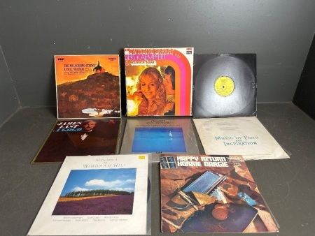 7x Mixed Genre Vinyl Records plus box set