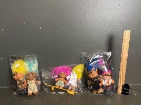 A Big Lot of Collectable Russ Trolls Figurines - Includes 5 Different Themed Trolls