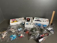 Large Lot of Car Collectable Figurines - Includes a Range of Transformer Figurines - Power Rangers Figurines - and Other Car Figurines