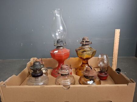 Mixed Selection of Vintage Oil Lamps