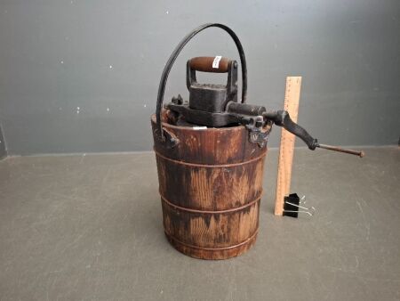 Wooden and Metal Icecream Maker - Marked Made in Sweden - From Tenterfield Sandy Flats