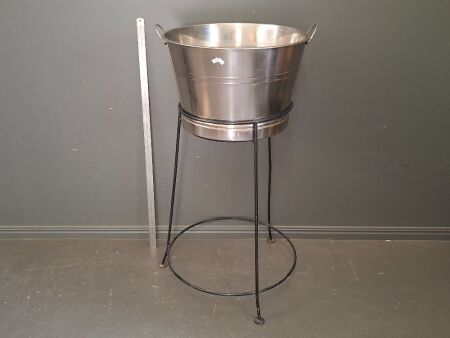 Large Aluminium Ice Bucket on Stand