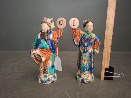 Antique Chinese Hand Painted Figurines