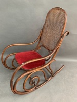 Large Antique Bentwood Rocking Chair - 3