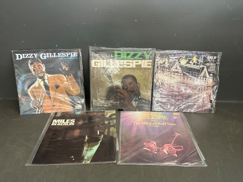 4 Jazz LP Records - 2 Dizzy Gillespie, 2 Miles Davis