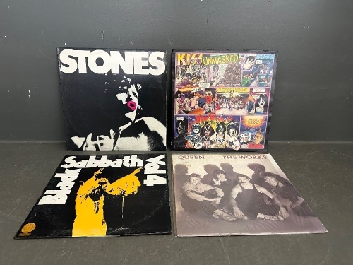 70s - 80 Rock LPs - Rolling Stones, Black Sabbath, Queen, Kiss