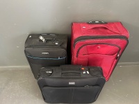 3 Quality Soft Case Suit Cases inc. Suit Bag