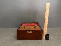 Antique Mahogany Tea Caddy - C1920