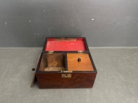 Antique Mahogany Tea Caddy - C1920 - 2