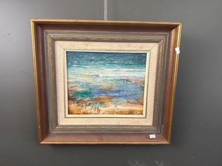 Michael Lyons Portsea Beach Oil on Board