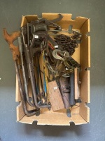 Lot of Tools inc. Saws, 5min Vulcanizers, Rat Traps & Fence Strainers