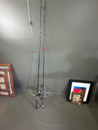 3 Fishing Rods and Reels