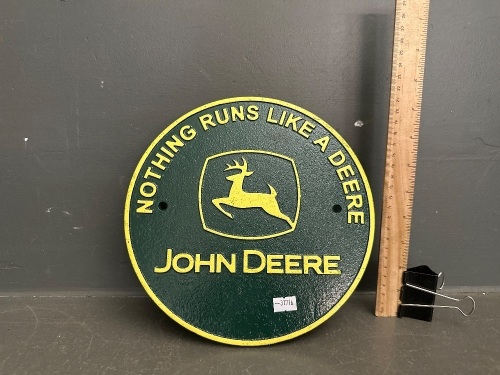 John Deere Cast Iron Sign