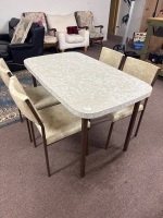 Mid Century Formica Table with Chairs