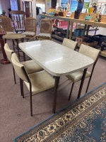 Mid Century Formica Table with Chairs - 2